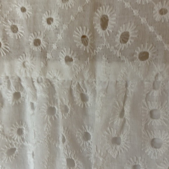 White lattice lace 100% cotton summer dress. Sz m - Picture 7 of 8